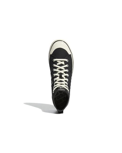 Adidas Black Nizza Hi Rf 74 Shoes 'Core' for men