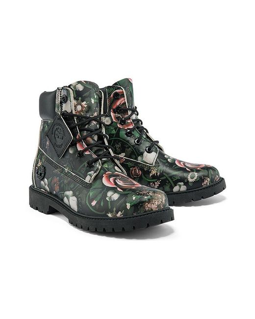 Timberland Green (Wmns) Heritage Inch Waterproof Boots Floral Nubuck'