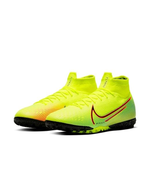 Nike Yellow Mercurial Superfly 7 Elite Mds Tf Turf for men
