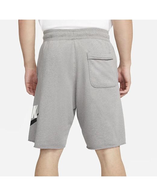 Nike Gray Lacing Breathable Logo Sports Shorts for men