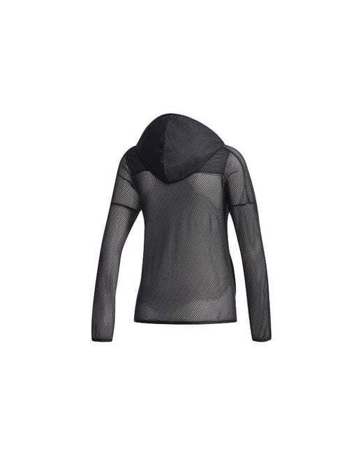 Adidas Black (Wmns) Sports Hollow Out Mesh Hooded Jacket