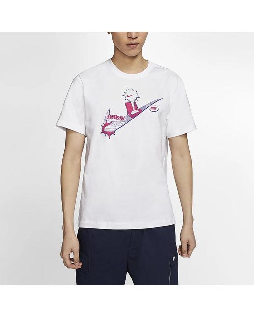 Nike White As M Sportswear Nsw Tee Shoe Swoosh Short Sleeve for men