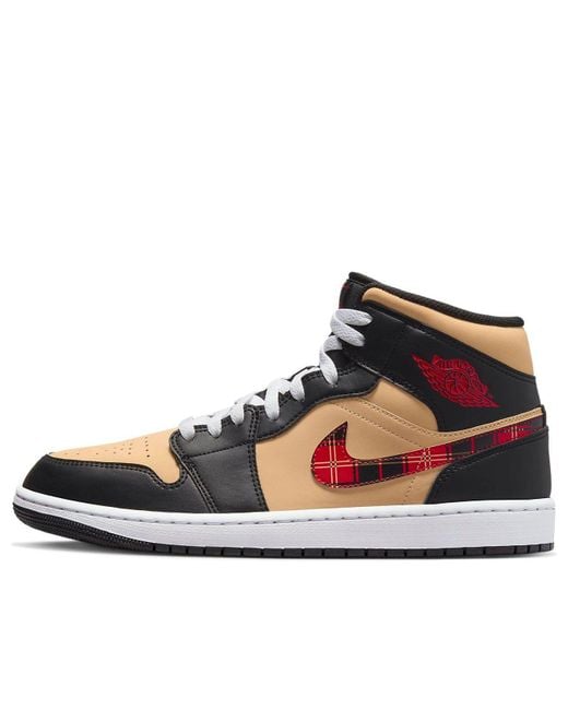 Nike Air Jordan 1 Mid Se Black/multi-color/sesame/fire Red/whitedz5329-001