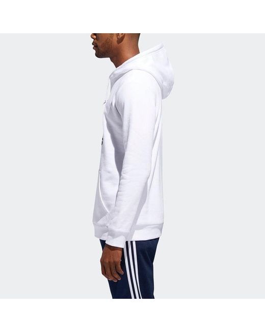 Adidas White Originals Trefoil Chest Logo Kangaroo Pouch for men