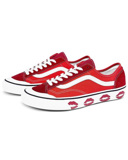 Vans Red Style 36 Decon Sf Lip Print for men