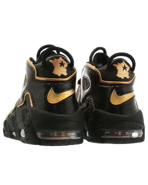 Nike Black Supreme X Air More Uptempo 'metallic Gold' for men