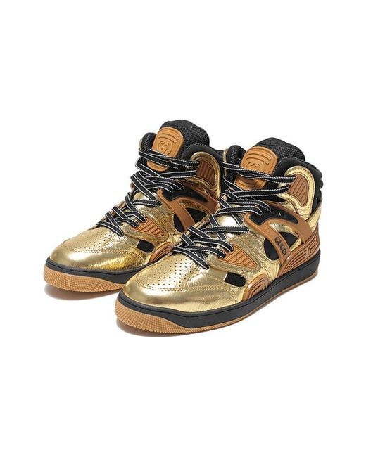 Gucci Brown Basket Sneakers for men