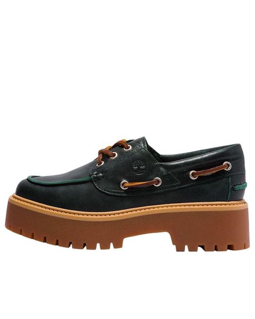 Timberland Black (Wmns) Stone Street Premium Boat 'Dark'