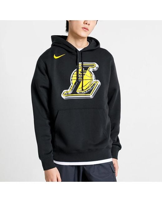 Nike Black Los Angeles Lakers Lebron James No. 23 Nba Player Long Sleeves for men