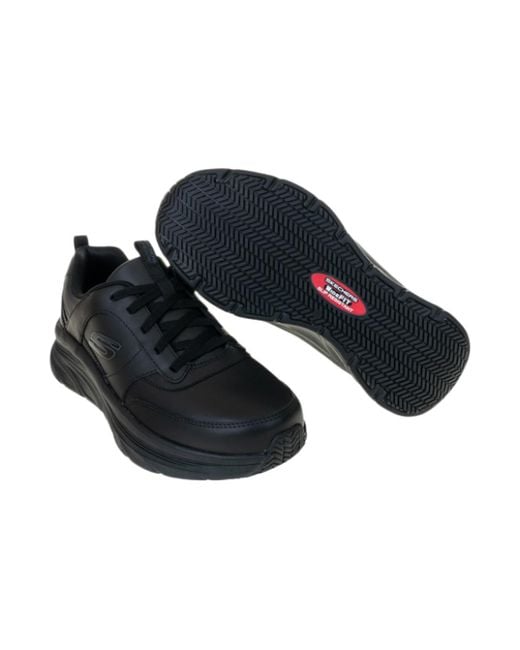 Skechers Black D'Lux Walker Sr Shoes 'Core' for men