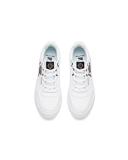 Anta White Skateboarding Series Sneakers 'Graffiti' for men