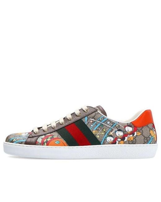 Gucci Red Disney X Donald Duck Ace Sneaker for men