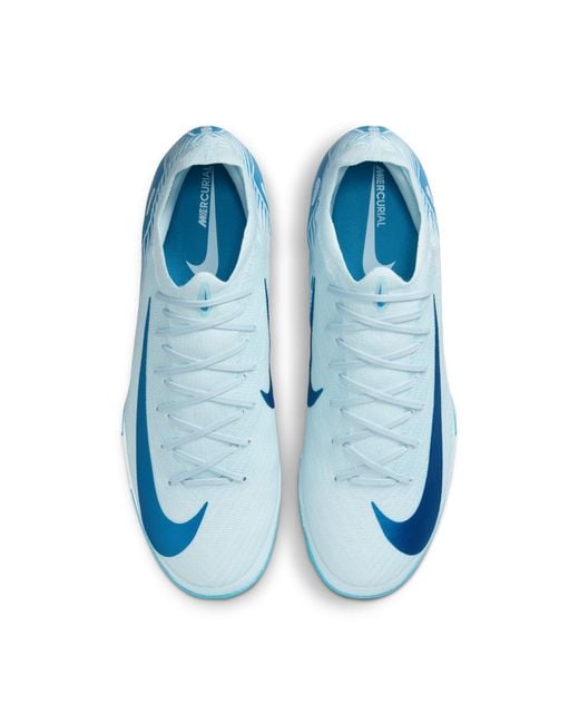 Nike Blue Mercurial Vapor 16 Pro Tf Low-Top Football Shoes for men