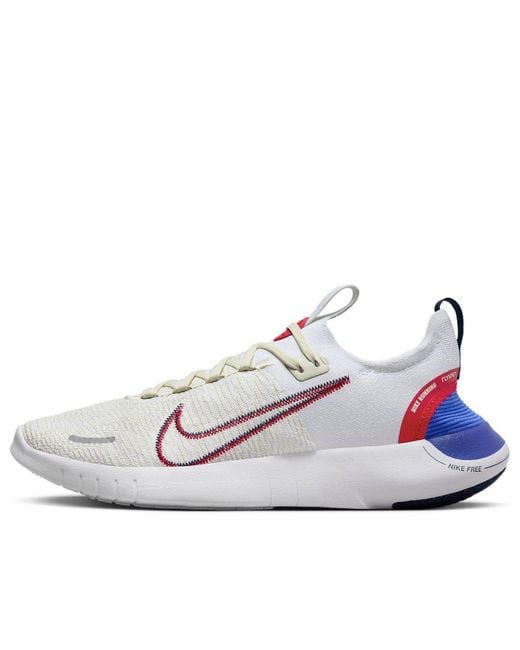 Nike White Free Rn Nn Road Running Shoes Sea Glass Joy University' for men