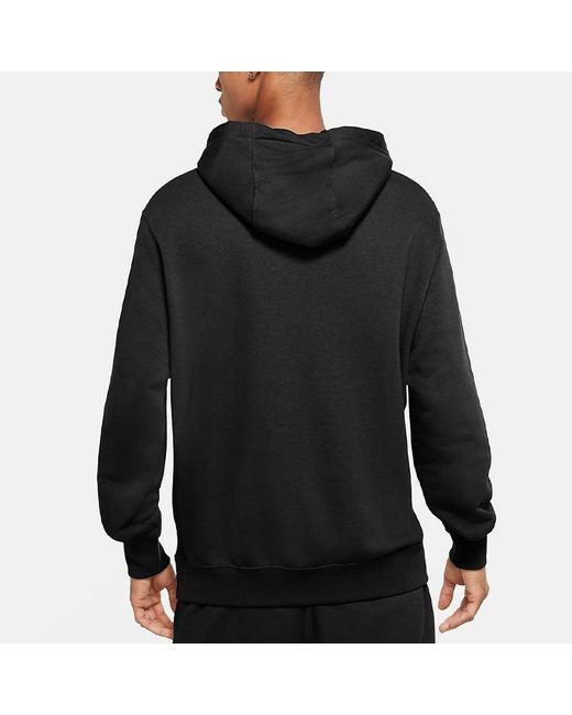Nike Black Sportswear Club Logo Embroidered Solid Color Sports for men