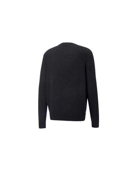PUMA Blue Players Lounge Knit Crew Neck for men