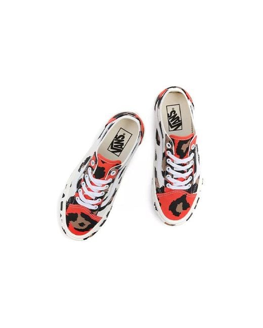 Vans White Animal Old Skool Tape Sneakers Black for men