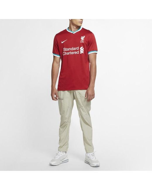 Nike Red Season Home Tournament Uniform Salah Fan Edition Jersey for men