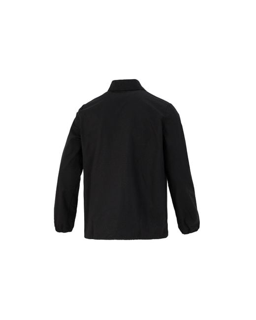 PUMA Black Embroidered Small Label Solid Color Logo Sports Woven Jacket for men