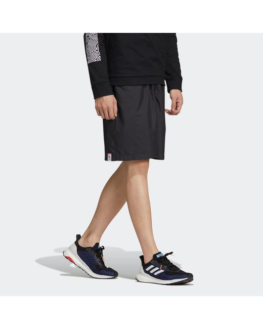 Adidas Black Tyo Wv Sh Casual Sports Lacing Breathable Shorts for men