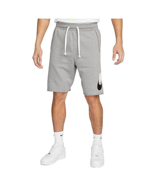 Nike Gray As Sportswear Spe Ft Alumni Short Logo for men