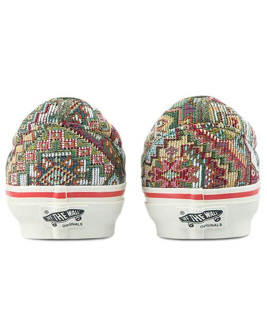 Vans Nigel Cabourn X Og Classic Slip-On Lx 'Carpet Mix' in Green
