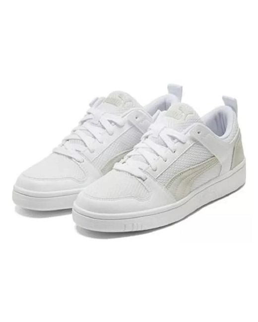 PUMA White Rebound Layup Lo Mesh for men