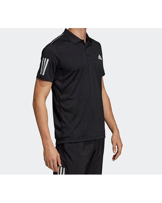 Adidas Black Club 3Str Polo Tennis Sports Polo for men