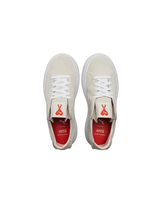 PUMA White (Wmns) Ami X Suede Mayu Deconstruct 'Pristine'