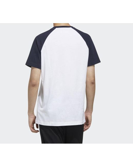 Adidas Blue Neo Logo Printing Sports Short Sleeve for men