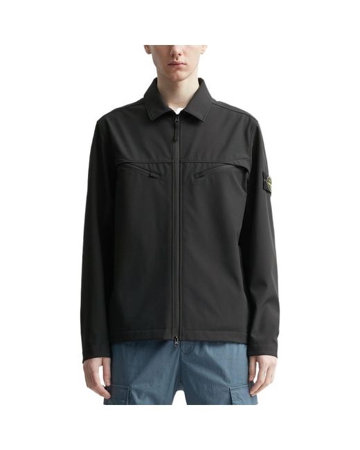 Stone Island Black Light Soft Shell-R Jacket for men