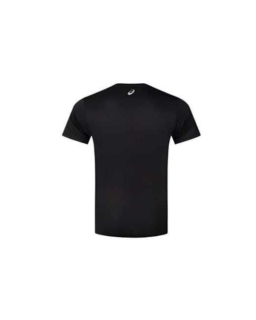 Asics Black Short Sleeve Running Top 'Performance' for men