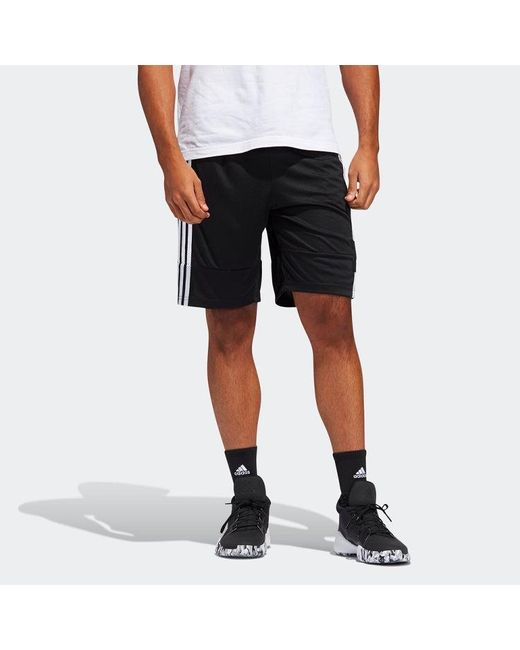Adidas Black 3G Speed X Stripe Sports Short Pant for men