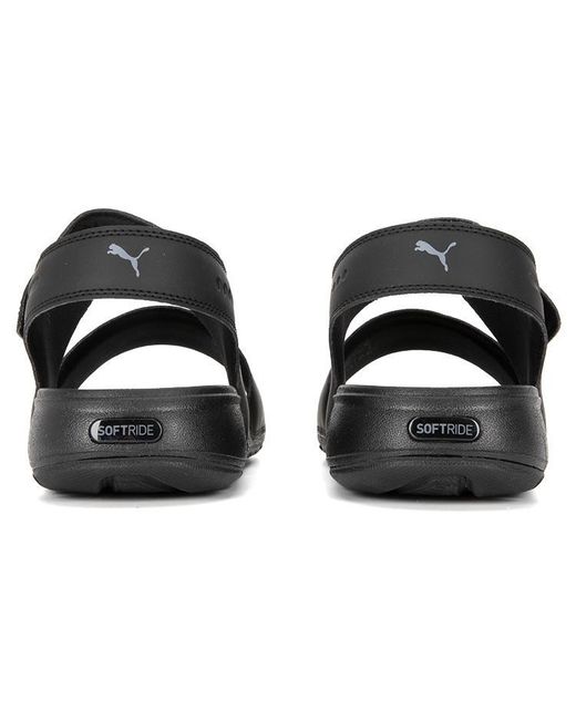 PUMA Black Softride Sandal Pure Tile' for men