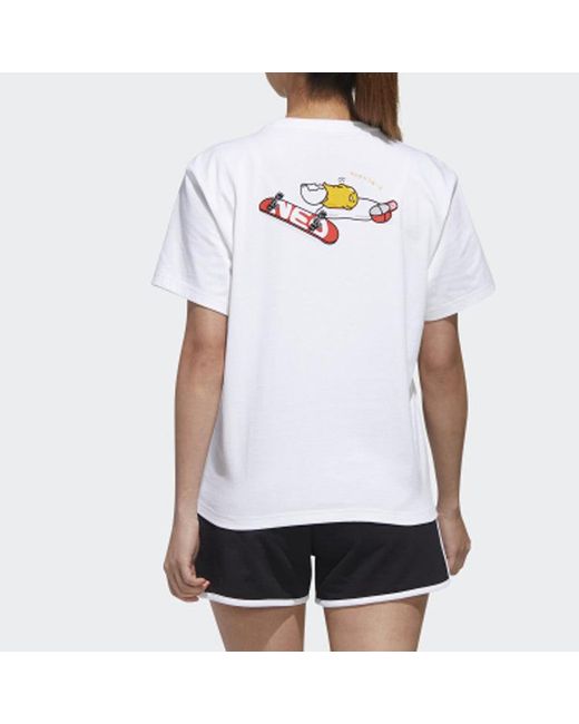 Adidas White (Wmns) Neo Gdtm Bf Tee Crossover Sports Short Sleeve