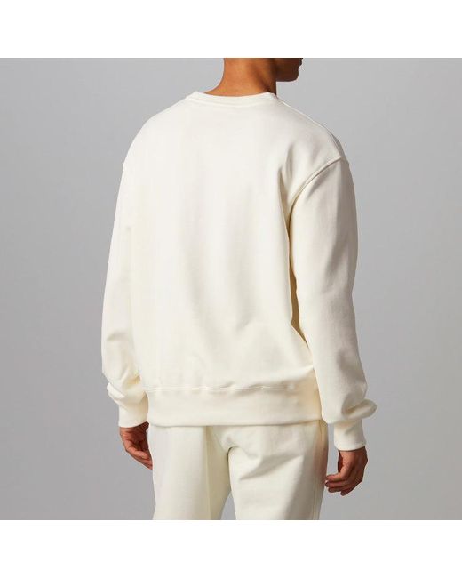 Adidas Originals X Pharrell Williams Crossover Casual Breathable Solid Color Round Neck Pullover Long Sleeves Jade White for men