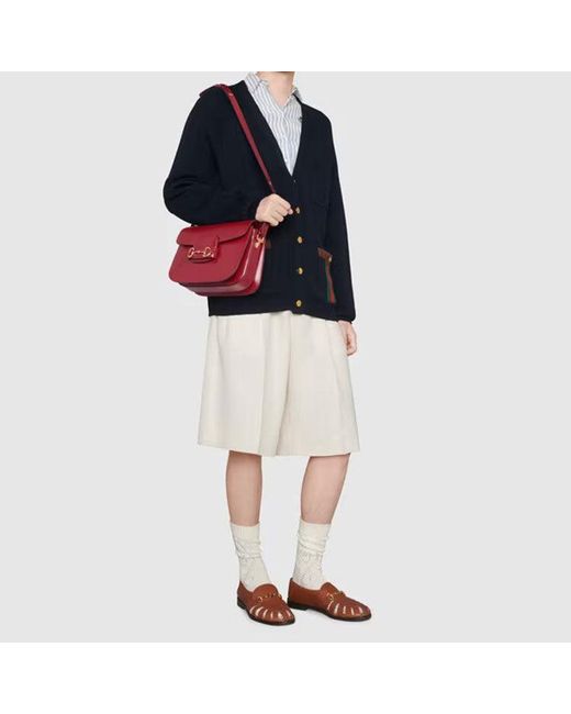 Gucci Red (Wmns) 1955Button Vintage Single Shoulder Bag