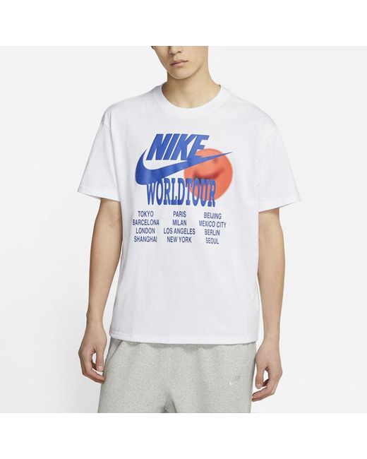 Nike White As Sportswear Tee World Tour for men