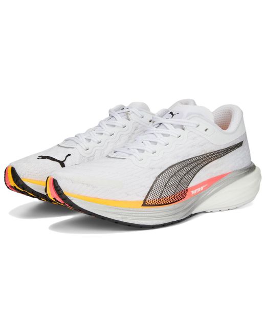 PUMA White Deviate Nitro 2 Sunset Glow' for men