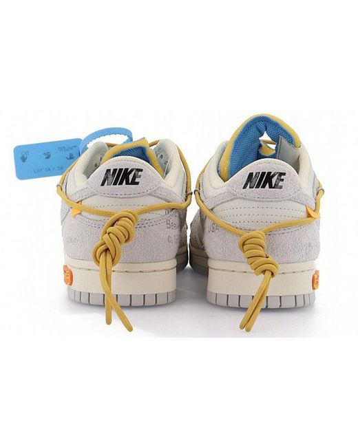 Nike Blue X Off- Dunk Low 'Lot 34 Of 50' for men
