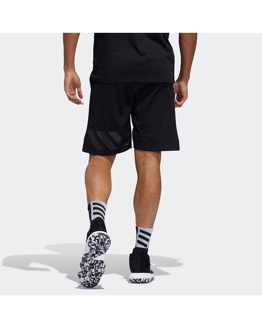 Adidas Black Hrd C365 Slogan Basketball Shorts for men