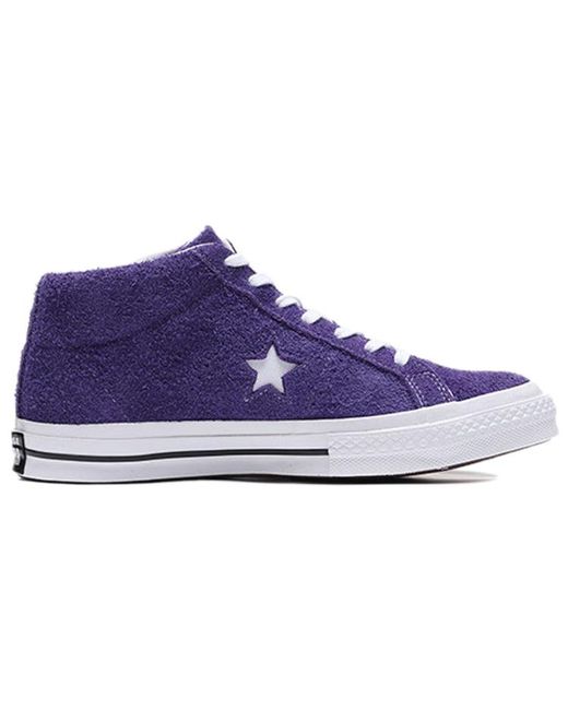 Converse Purple One Star Mid Fuzz' for men