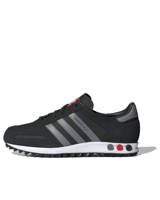 Adidas Black La Trainer Scarlet' for men