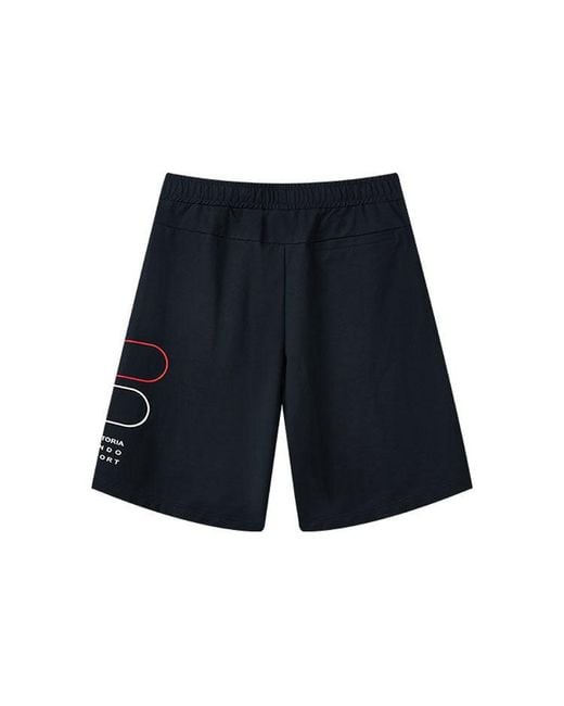 Fila Blue Alphabet Logo Knit Casual Sports Shorts for men