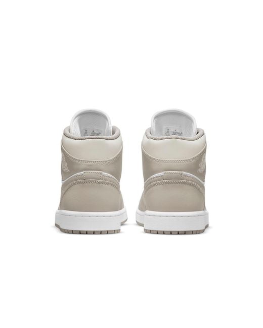 Nike White 1 Mid 'College Linen' for men