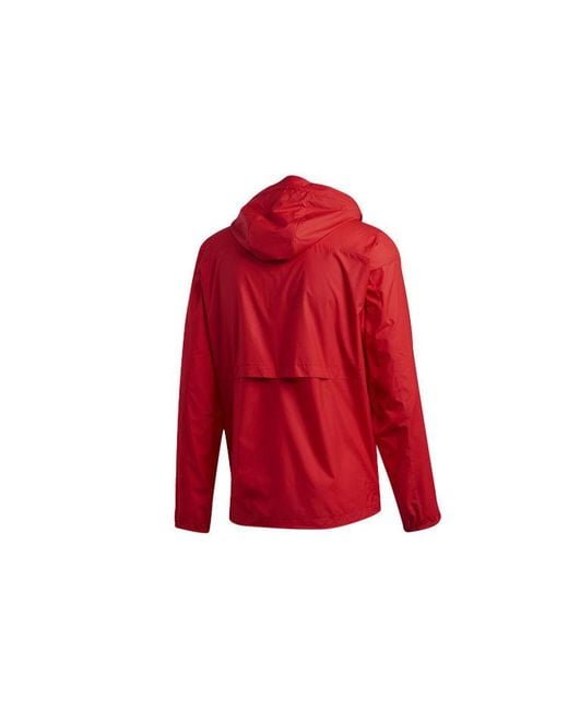Adidas Red Casual Sports Hooded Long Sleeves Jacket for men