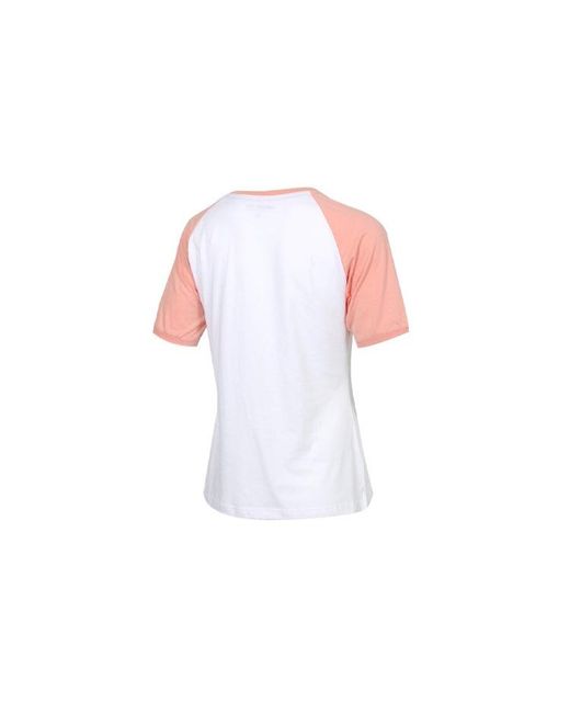 Adidas White (Wmns) Neo Colorblock Logo Printing Short Sleeve