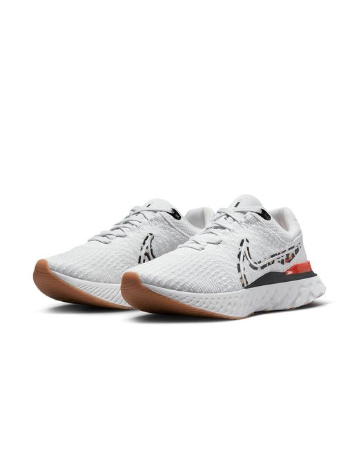 Nike White (Wmns) React Infinity Run Flyknit 3 'Leopard'