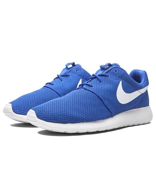Nike Blue Roshe One Lightweight Shock Absorption Non-Slip Low Tops Casual 'Game Royal' for men