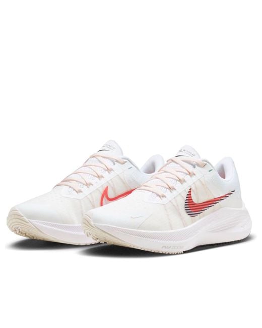 Nike White (Wmns) Air Zoom Winflo 8 Flash Crimson'
